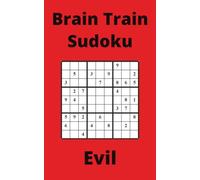 Red Brain Train Sudoku Book, 9x9 Puzzles, 200 Pages, 5x8, Evil