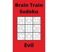 Red Brain Train Sudoku Book, 9x9 Puzzles, 250 Pages, 5x8, Evil
