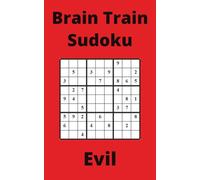 Red Brain Train Sudoku Book, 9x9 Puzzles, 50 Pages, 5x8, Evil