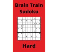 Red Brain Train Sudoku Book, 9x9 Puzzles, 50 Pages, 5x8, Hard