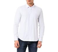 Red Bridge - Camisa básica para hombre, corte moderno, manga larga, con botones ocultos, Blanco, XXL