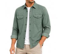 Red Bridge Camisa vaquera para hombre, informal, con bolsillo en el pecho
