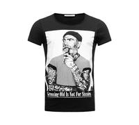 RED BRIDGE Camiseta Estampada de Hombres T-Shirts Moda Superior Negro XL