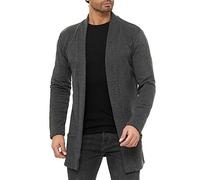 RED BRIDGE - Cárdigan de Corte Largo y Recto para Hombre - Gris