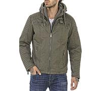 RED BRIDGE Chaqueta de invierno para hombre acolchada con capucha desmontable Verde S