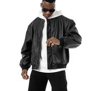 Red Bridge - Chaqueta de piel sintética para hombre, Negro , M