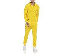 RED BRIDGE Conjunto deportivo para hombre Chándales Pantalón Suéter Set Amarillo S