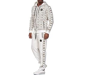 RED BRIDGE Conjunto deportivo para Hombre Sudadera con capucha Pantalón Chándal Blanco L