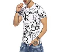 RED BRIDGE Moderna Camiseta Manga Corta con Estampado de aleación para Hombre Blanco