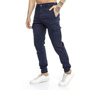 RED BRIDGE Pantalón Chandal para Hombre Vaqueros Jeans Joggers Cargo Look Azul W33 L32