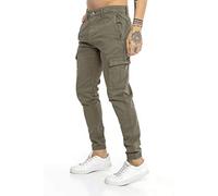 RED BRIDGE Pantalón Chandal para Hombre Vaqueros Jeans Joggers Cargo Look Verde W30 L34