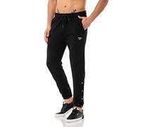 Red Bridge Pantalones de jogging para hombre, pantalones de chándal con botones, Negro , M