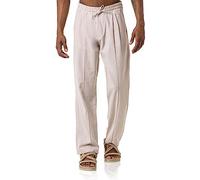 Red Bridge Pantalones de lino anchos para hombre, crudo, L