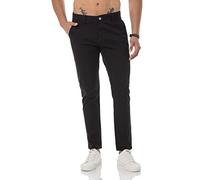 RED BRIDGE Pantalones para Hombres Chino-Pants de algodón Stretch Elegantes Negro
