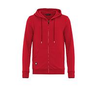 RED BRIDGE Sudadera Deportiva Unicolor para Hombre Suéter con Capucha y Cremallera Premium Basic Rojo XXL