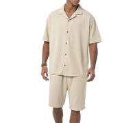 Red Bridge - Traje de manga corta para hombre, pantalones cortos, beige, L