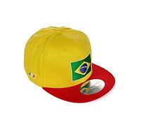 Red Bridge Unisex Snapback Gorras Gorra Gorra de Béisbol Gorra Bordada Países, Brasil-amarillo, Talla única