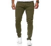 RED BRIDGE Vaqueros Hombres Pantalones Denim Colored Slim Fit Caqui W36 L32