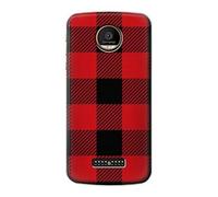 Red Buffalo Check Pattern Funda Carcasa Case para Motorola Moto Z Force, Z Play