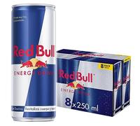 Red Bull Bebida Energética - Paquete de 8 x 250 ml - Total: 2000 ml | contiene cafeína, taurina, vitaminas B, azúcar y agua, 250 ml, pack de 8 latas