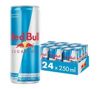 Red Bull Bebida Energética Sugarfree, Guarana, Sin Azúcar, 24 x 250ml