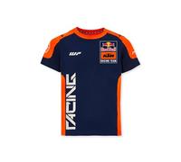 Red Bull - Camiseta Réplica del Equipo KTM - Logos de Socios - Material Transpirable - Niños - 164 - Azul/Naranja