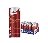 Red Bull Energy Drink - Bebida desechable (melocotón edición melocotón, incluye 6,00 depósitos, 24 x 250 ml), 80,0 miligramos