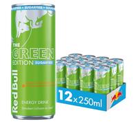 Red Bull Energy Drink Green Edition, Sin Azúcar, Curuba Sabor Flor de Saúco, Paquete de 12 - 12 x 250ml I Estimula Cuerpo y Mente