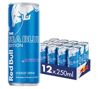 Red Bull Energy Drink Sea Blue Edition, Juneberry, Pack de 12-12 x 250ml I Bebida Energética con sabor afrutado de Arándano I Estimula el Cuerpo y la Mente