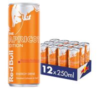 Red Bull Energy Drink Summer Edition, Albaricoque Fresa, Pack 12-12 x 250ml I Bebida energética con Albaricoque Afrutado y Sabor de Tierra I Estimula Cuerpo y Espíritu
