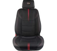 RED BULL Funda de Asiento Individual reposacabezas Independiente, Barra de alimentación Negra y roja para Coches, cómoda, Duradera, fácil y rápida de Instalar