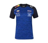 Red Bull Racing F1 Team, producto oficial de Castore 2026, camiseta de manga corta para mujer y mujer, color azul marino y azul, Night Sky / Surf the Web, 38