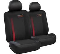 RED BULL Racing Juego De Fundas De Asiento De Coche Powerbar De 6 Piezas, Negras Y Rojas, Cómodas, Duraderas, Fáciles Y Rápidas De Instalar