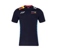 Red Bull Racing Oracle Réplica MAX Verstappen Camiseta - Corte Regular, Logo de Oracle, Firma de MAX Verstappen - Hombres - Talla XXL - Azul/Rojo