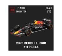 (RED BULL RB18 11) 1:43 2023 RB19 Max Modelo de coche a escala Red Bull Racing Verstappen Chico Pérez