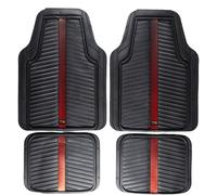 RED BULL Set Alfombras 4 Piezas Flash PVC Negro/Rojo Resistente Original