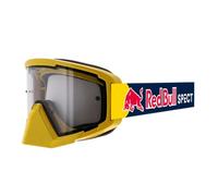Red Bull Spect Whip MX - Gafas de natación con montura amarilla neón brillante, correa de color azul y lente transparente de un solo panel