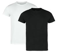 RED by EMP Hombre Pack Doble de Camisetas en Blanco y Negro S