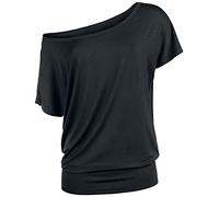 RED by EMP Mujer Camiseta básica Suelta Negra S