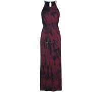 RED by EMP Mujer Maxi Vestido Rojo-Negro con Estampado Batik S