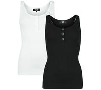 RED by EMP Mujer Paquete Doble de Tops en Blanco y Negro XL
