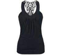 RED by EMP Mujer Top Negro con Encaje M