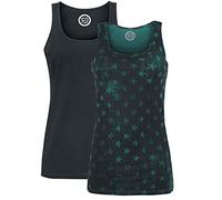 RED by EMP Mujer Top Pack Doble Tops Negro-Verde XXL