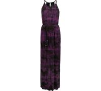 RED by EMP Mujer Vestido Largo Negro/Morado con Estampado Batik XXL
