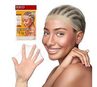 RED by Kiss 5 gorros de peluca invisibles HD para mujeres y hombres, ultra elásticos, delgados, transparentes, transpirables, de nailon, cómodos para peluca con encaje frontal, talla única (beige)