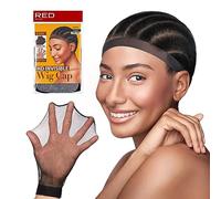 RED by Kiss 5 gorros de peluca invisibles HD para mujeres y hombres, ultra elásticos, delgados, transparentes, transpirables, de nailon, cómodos para peluca con encaje frontal, talla única (negro)