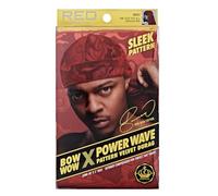 Red by Kiss Bow Wow X Power Wave - Patrón de terciopelo duradero, suave y elástico, máxima compresión, ajuste seguro y transpirable (rojo dragón)