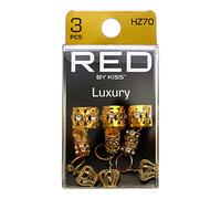 RED by Kiss Dreadlock Jewelry - Abalorios para trenzar el cabello para mujer, 3 piezas