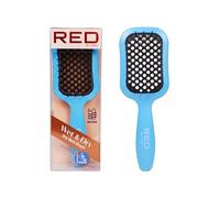 RED by Kiss Dry Vent - Cepillo de cabello resistente al calor, desenredante, secado rápido para cabello húmedo y seco, rizado, grueso y lacio, desenredante ventilado para mujeres, hombres, niños y