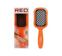 RED by Kiss Dry Vent - Cepillo de cabello resistente al calor, desenredante, secado rápido para cabello húmedo y seco, rizado, grueso y lacio, desenredante ventilado para mujeres, hombres, niños